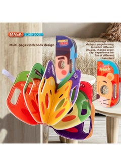 Generic Children's Varied Baby Mask Book Baby Tear Not Rot Cave Book Parent-child Mixed Tear Book Educational Toys-Color:Ryb1022-72 Character Theme Mask Book  - Image 3
