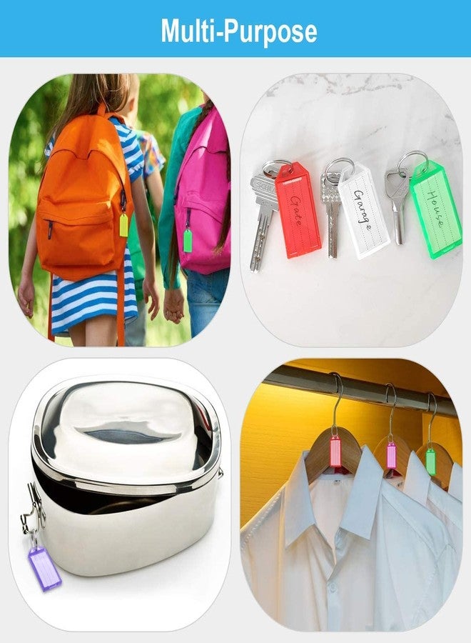 NYAMAH SALES Keychains with Plastic Name Tag Labels Identifiers Tags with Keyring for Luggage Drawers Cupboards Room Keys Multipurpose (Multicolor) - Image 3