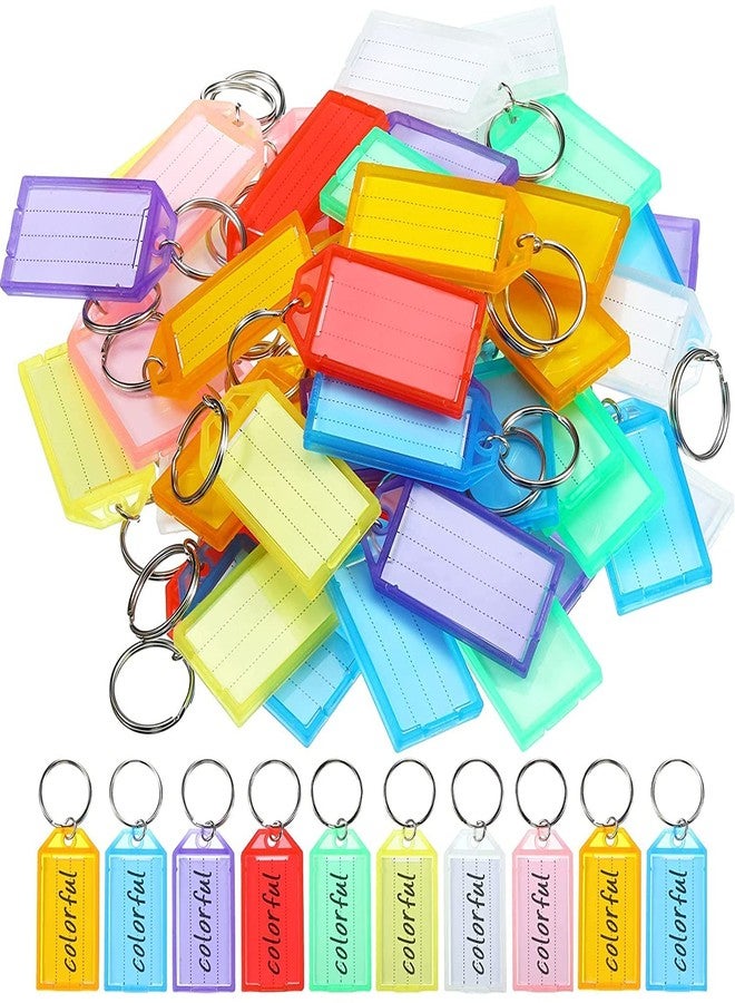NYAMAH SALES Keychains with Plastic Name Tag Labels Identifiers Tags with Keyring for Luggage Drawers Cupboards Room Keys Multipurpose (Multicolor) - Image 5
