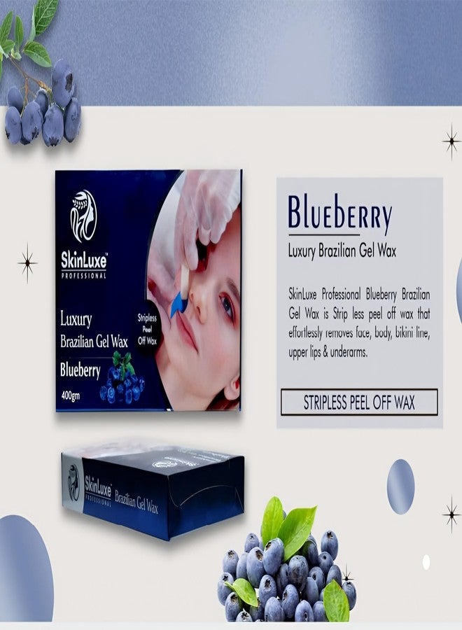 Nexify india SkinLuxe Professional Blueberry Brazilian Gel Wax, Stripless Peel Off Wax, 400g (No strip wax) - Image 2