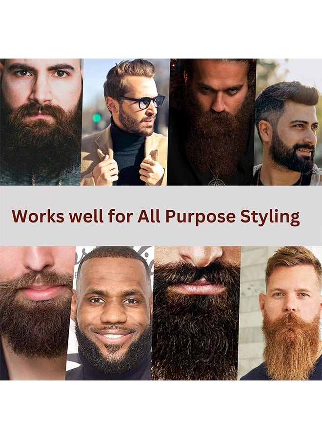 2 Pcs Beard Brush for Men Natural Boar Bristle Brush for Grooming Beards and Mustaches Wooden Mustache Comb for Facial Hair - Image 4