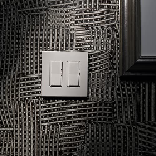 Lutron Claro 2 Gang Decorator/Rocker Wallplate, For Light Dimmers, Switches and Accessories, Snap-On Installation, No Visible Screws, Satin, SC-2-SW, Snow - Image 2