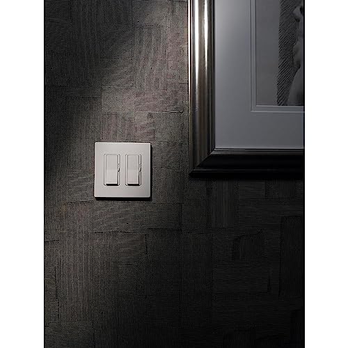 Lutron Claro 2 Gang Decorator/Rocker Wallplate, For Light Dimmers, Switches and Accessories, Snap-On Installation, No Visible Screws, Satin, SC-2-SW, Snow - Image 3
