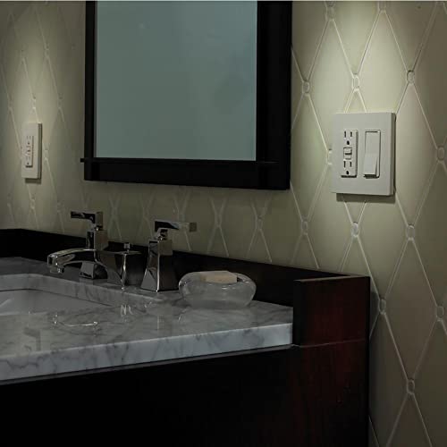Lutron Claro 2 Gang Decorator/Rocker Wallplate, For Light Dimmers, Switches and Accessories, Snap-On Installation, No Visible Screws, Satin, SC-2-SW, Snow - Image 4