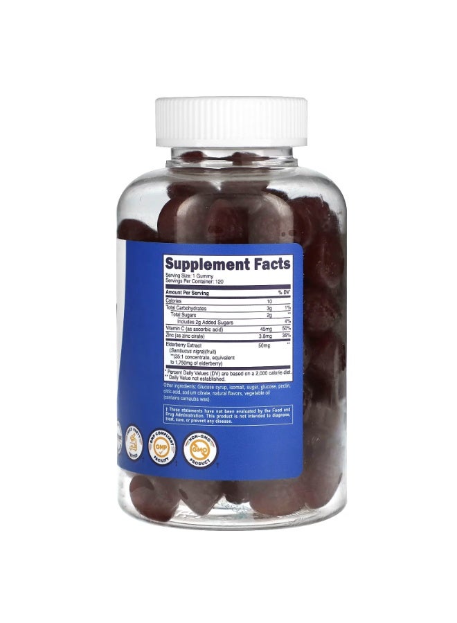 Nutricost, Kids, Elderberry, Ages 4+, 1,750 mg, 120 Gummies - Image 2