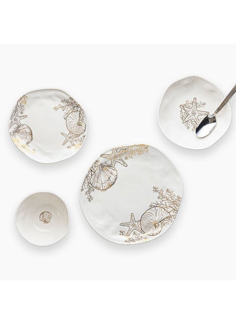 Golden Shell Organic Round Dinnerware Set