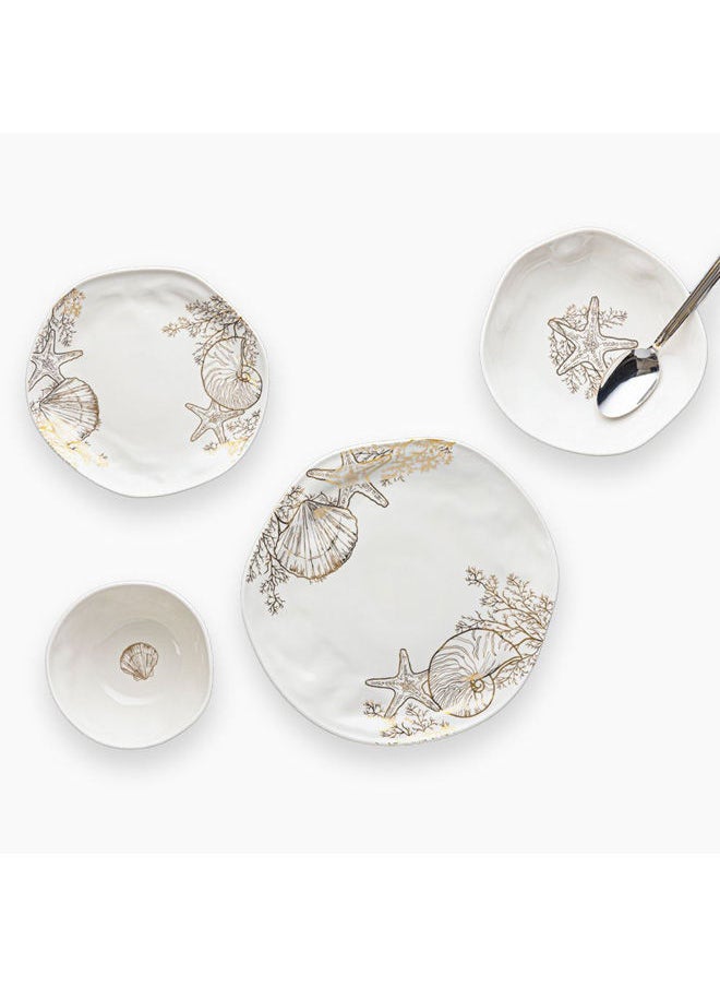 Rosa By Fathy Mahmoud - Golden Shell Organic Round Dinnerware Set - Image 1