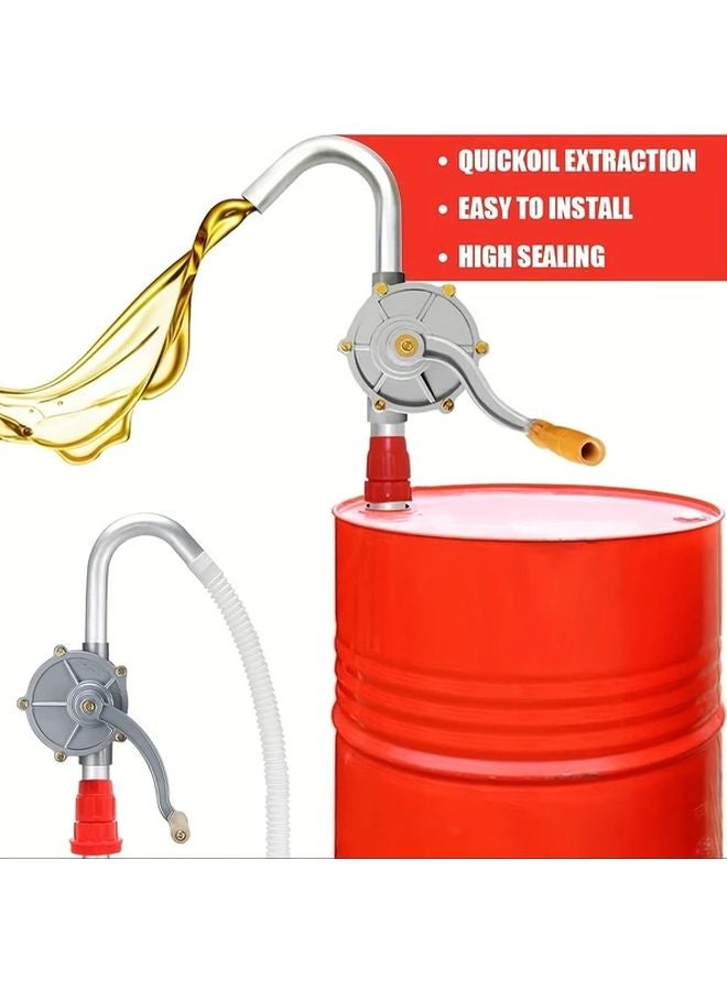 Manual Diesel Pump 55 Gallon Aluminum Rotary Hand Drum For Oil Diesel Gasoline - Image 5