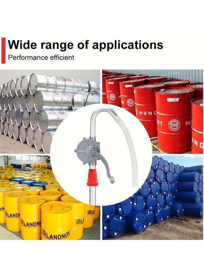 Manual Diesel Pump 55 Gallon Aluminum Rotary Hand Drum For Oil Diesel Gasoline - Image 4