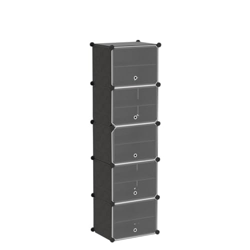 Oumffy Shoe Rack Portable Shoe Rack Organizer 30 Pair Tower Shelf Storage Cabinet Stand Expandable, Boots, Slippers, 10 Tier Black - Image 4