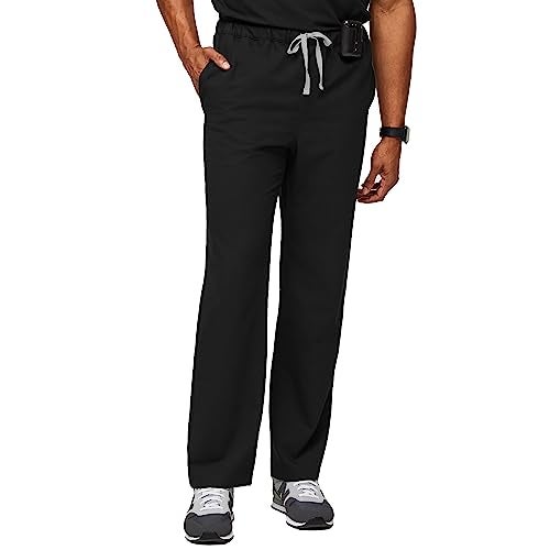 FIGS Pisco Basic Scrub Pants for Men – Black, X-Small - Image 1