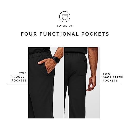 FIGS Pisco Basic Scrub Pants for Men – Black, X-Small - Image 5