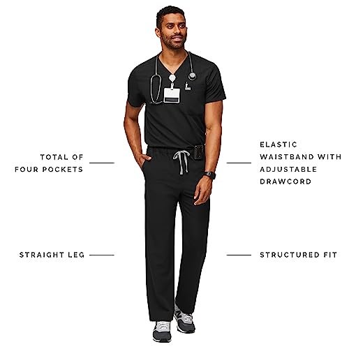 FIGS Pisco Basic Scrub Pants for Men – Black, X-Small - Image 2
