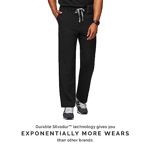 FIGS Pisco Basic Scrub Pants for Men – Black, X-Small - Image 4