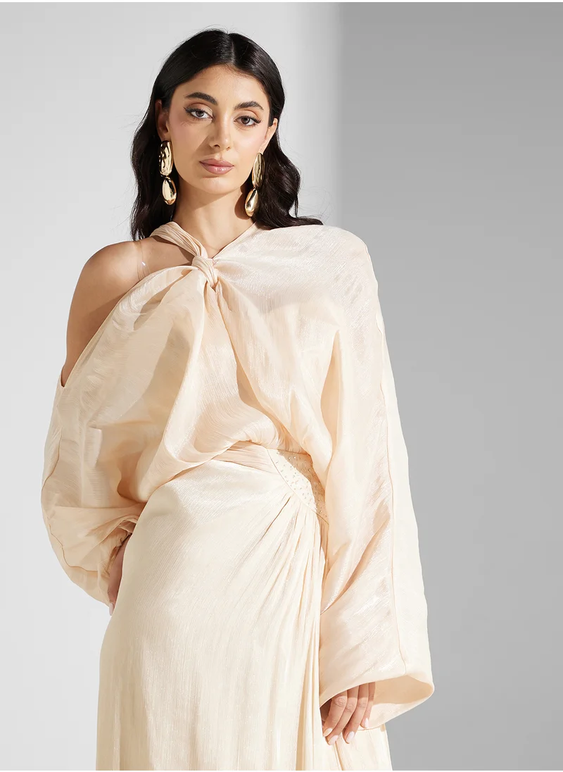 Namshi x One Shoulder Twist Neck Detailed Dress
