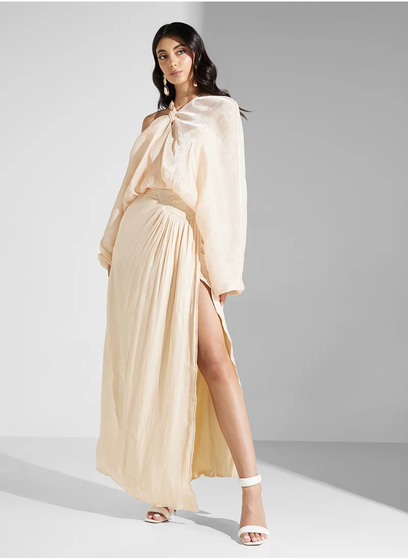 Namshi x One Shoulder Twist Neck Detailed Dress