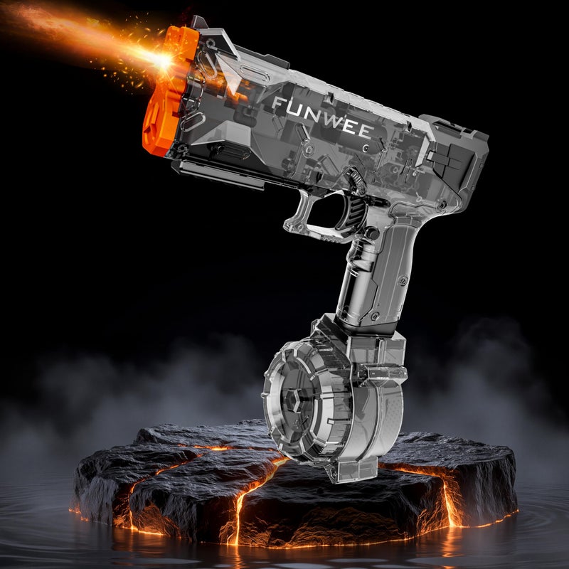 Funwee 2025 New Upgrade Electric Water Guns for Adult Kid, Light Up Strongest Full Auto Watergun High Capacity 500+ Water Blaster, 26-30 FT Range Powerful Classic Water Squirt, Outdoor Pool Water Toy - Image 1