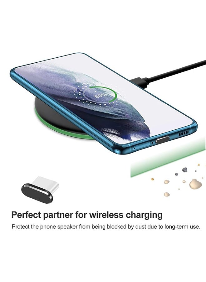غطاء USB C ضد الغبار، عبوة من 4 قطع لمصدر طاقة Type C مع فرشاة تنظيف لأجهزة iPhone 15، Samsung Galaxy S22/S21/S20، Note 20/10، جميع أجهزة USB C، ألوان مختلطة - Image 3