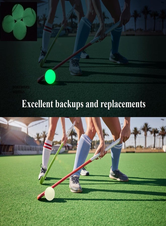 DONZWIYES Glow in The Dark Street Hockey Balls for Indoor Outdoor Road Roller Hockey and Field Hockey Games with Reusable Storage Bag - Pack of 4 - Image 5