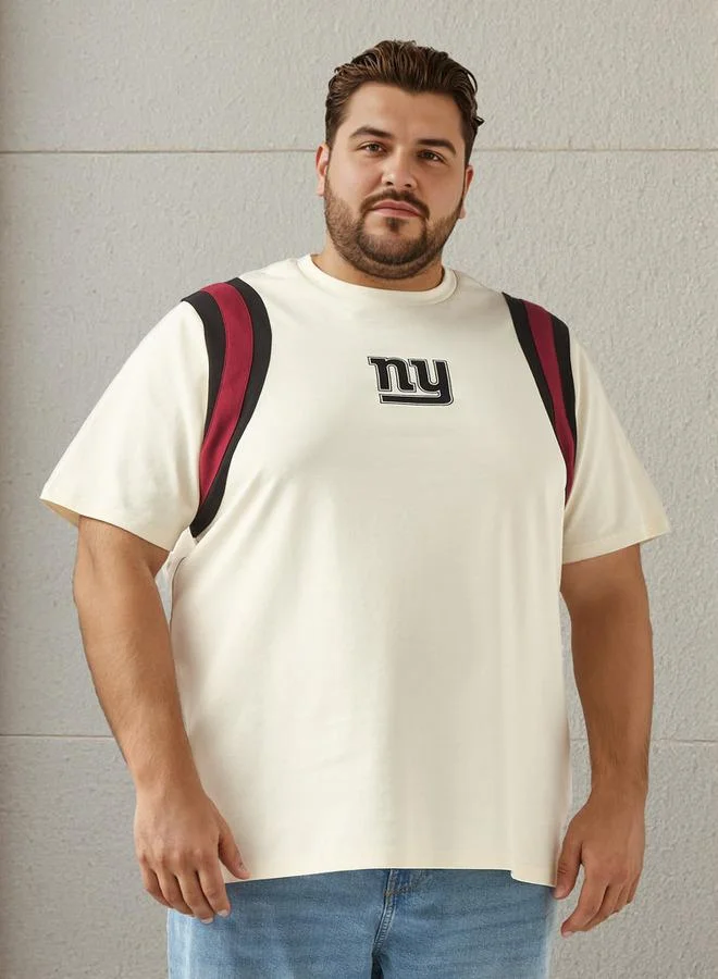 Maxim Plus Size The New York Giants Print T-shirt