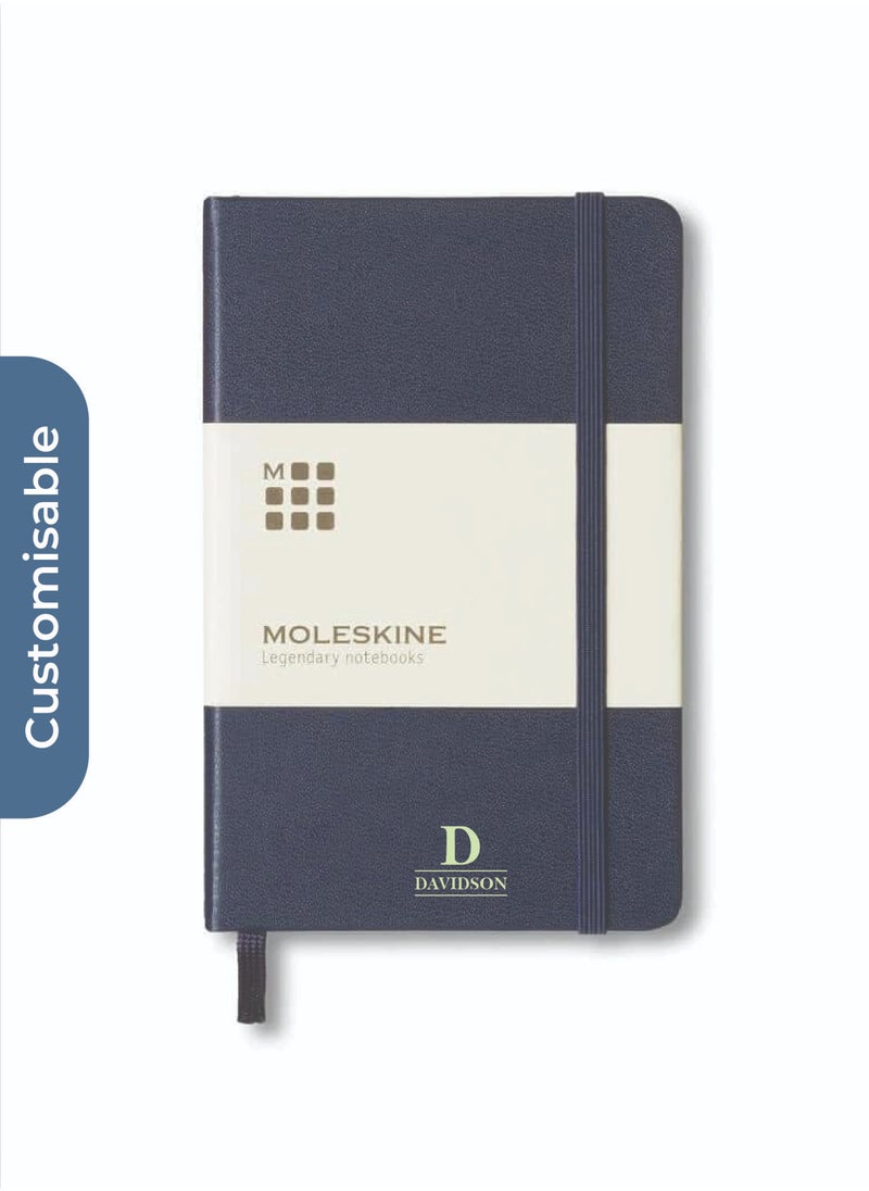 MOLESKINE Personalised Moleskine Classic Large Ruled Hard Cover Notebook - Sapphire Blue  - Image 2