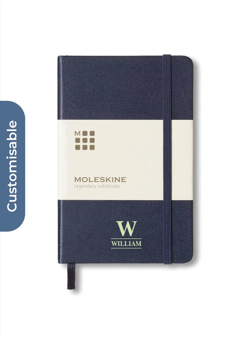 MOLESKINE Personalised Moleskine Classic Large Ruled Hard Cover Notebook - Sapphire Blue  - Image 1