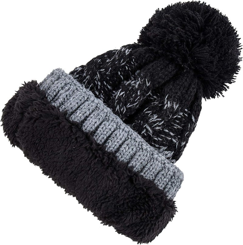 REDESS Women Winter Pompom Beanie Hat with Warm Fleece Lined, Thick Slouchy Snow Knit Skull Ski Cap - Image 4