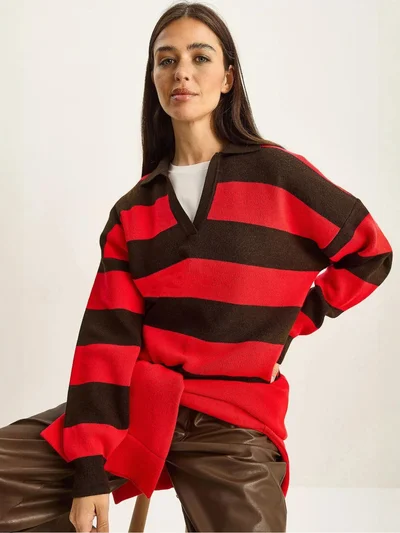 بيانكو لوتشي LUCCI Striped Knitwear Sweater