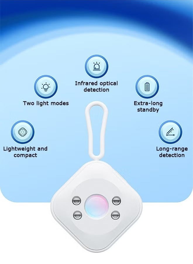 Camera Detectors, 2 Detection Modes Infrared Optics Detectors, 720h Standby Camera Scanner (White)