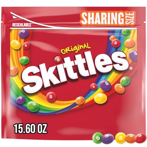 SKITTLES Summer Candy Sharing Size Bag Chewy Fruit Bulk Candy for Movies Traveling Parties and More 156 oz - Image 1