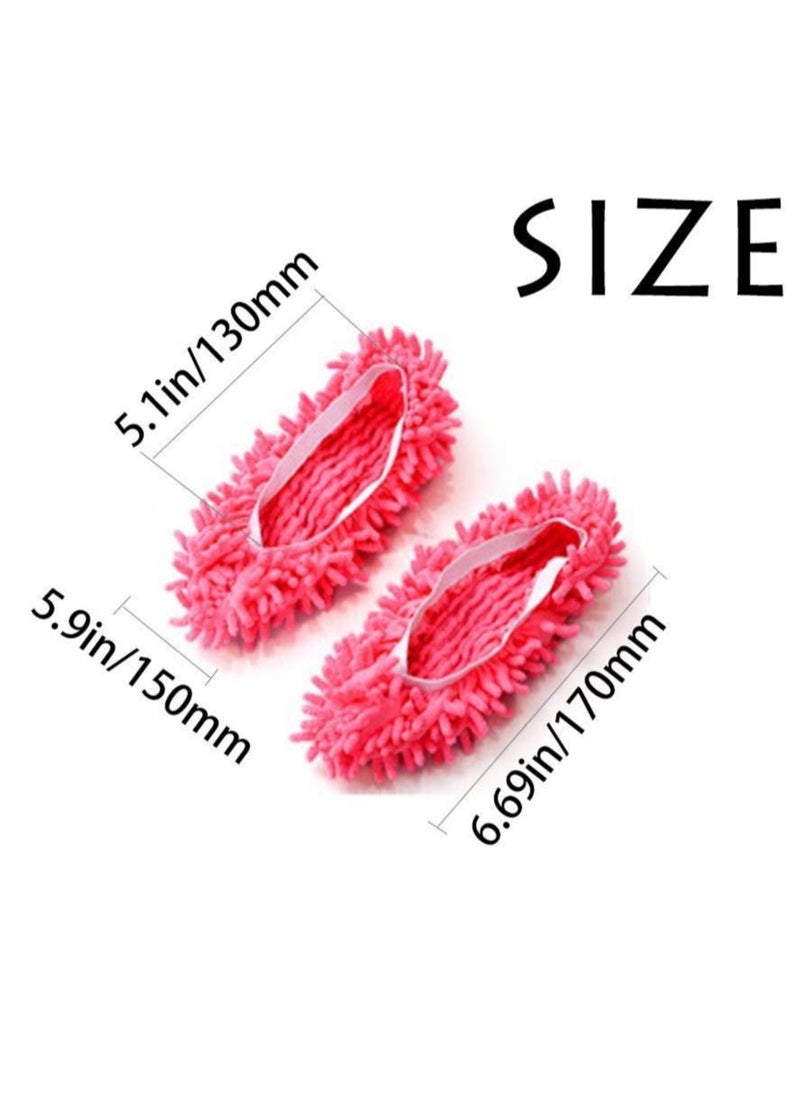 SYOSI - Mop Slippers Shoes 5 Pairs Microfiber Cleaning House Mop Slippers Floor Cleaning Tools Shoe Cover Soft Washable Reusable Microfiber Foot Socks Floor Cleaning Tools Shoe Cover - Image 1