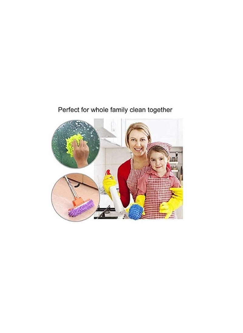 SYOSI - Mop Slippers Shoes 5 Pairs Microfiber Cleaning House Mop Slippers Floor Cleaning Tools Shoe Cover Soft Washable Reusable Microfiber Foot Socks Floor Cleaning Tools Shoe Cover - Image 1