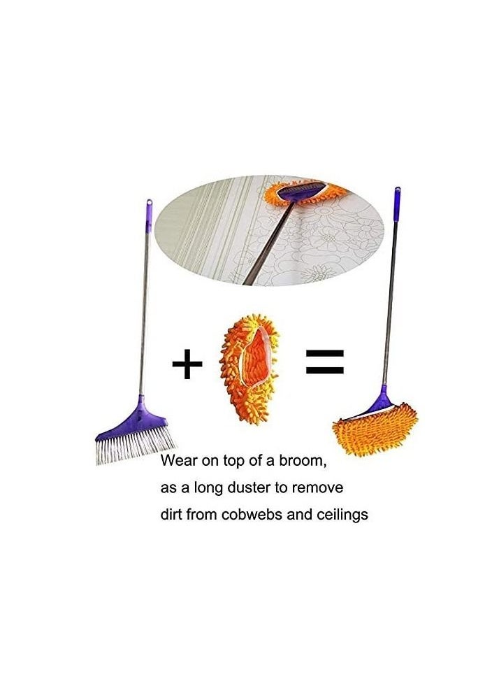 SYOSI - Mop Slippers Shoes 5 Pairs Microfiber Cleaning House Mop Slippers Floor Cleaning Tools Shoe Cover Soft Washable Reusable Microfiber Foot Socks Floor Cleaning Tools Shoe Cover - Image 1