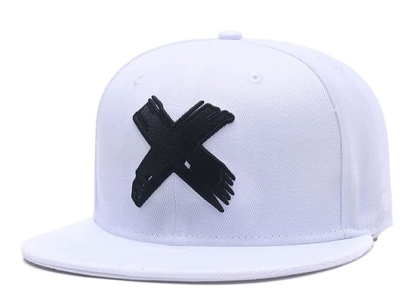 Quanhaigou Embroidered X Snapback Hats for Men and Women Adjustable Hip Hop Boy Baseball Cap White - Image 1