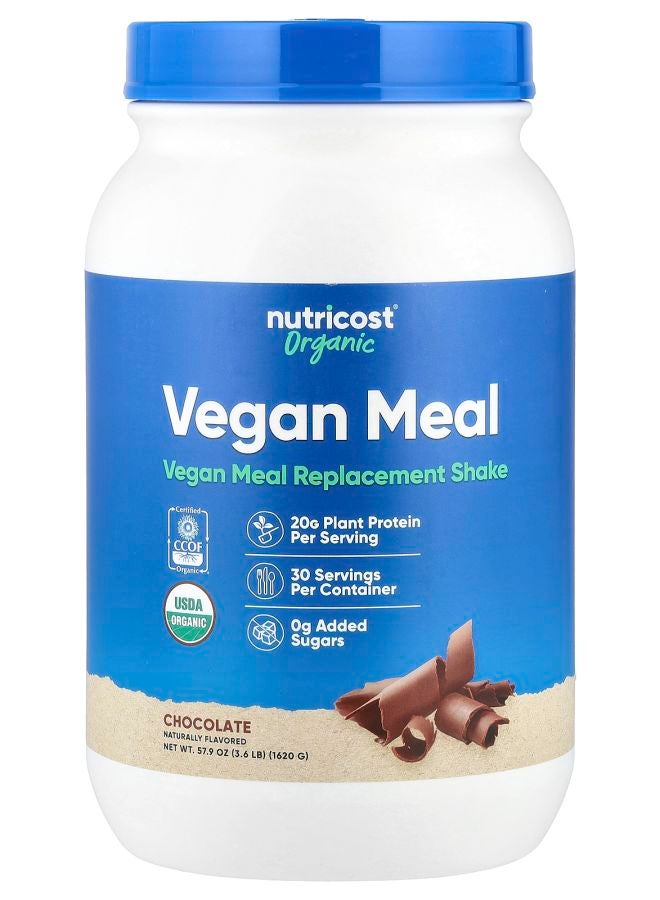 Nutricost Organic Vegan Meal Chocolate 3.6 lb (1620 g)
