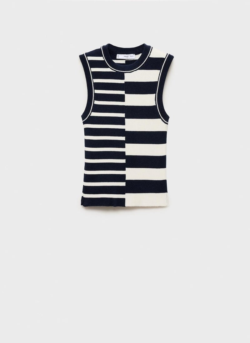MANGO - Striped Knit Top - Image 1