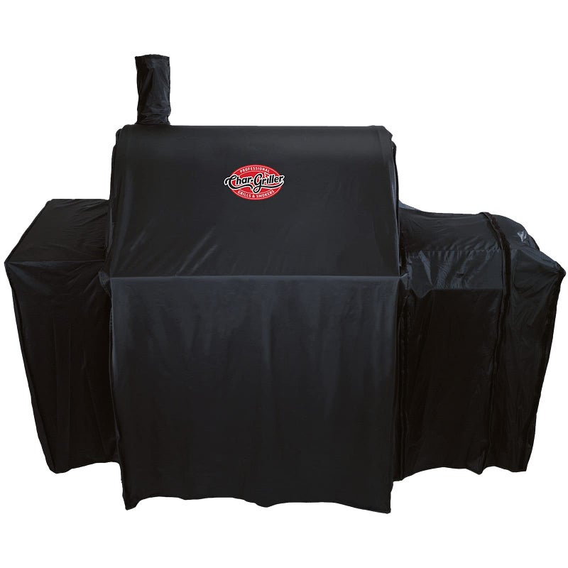 Char-GrillerÂ® Durable Polyester Grill and Smoker Cover with Waterproof Material, PVC Lining, and Extendable Design in Black, 46"L x 23"W x 48.5"H, Model 5555 - Image 3