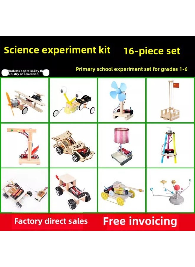 Physics And Electricity Experimental Equipment, Scientific Experiment Set, Science And Technology Small Production, Small Inventions, Handmade DIY Materials, Teaching Aids-Specification:Sea, Land And Air 4-piece Set [2 Pairs Of Batteries Included]