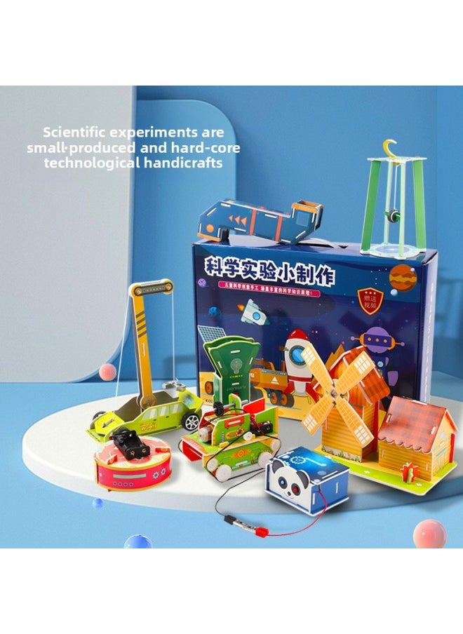 Physics And Electricity Experimental Equipment, Scientific Experiment Set, Science And Technology Small Production, Small Inventions, Handmade DIY Materials, Teaching Aids-Specification:Sea, Land And Air 4-piece Set [2 Pairs Of Batteries Included]