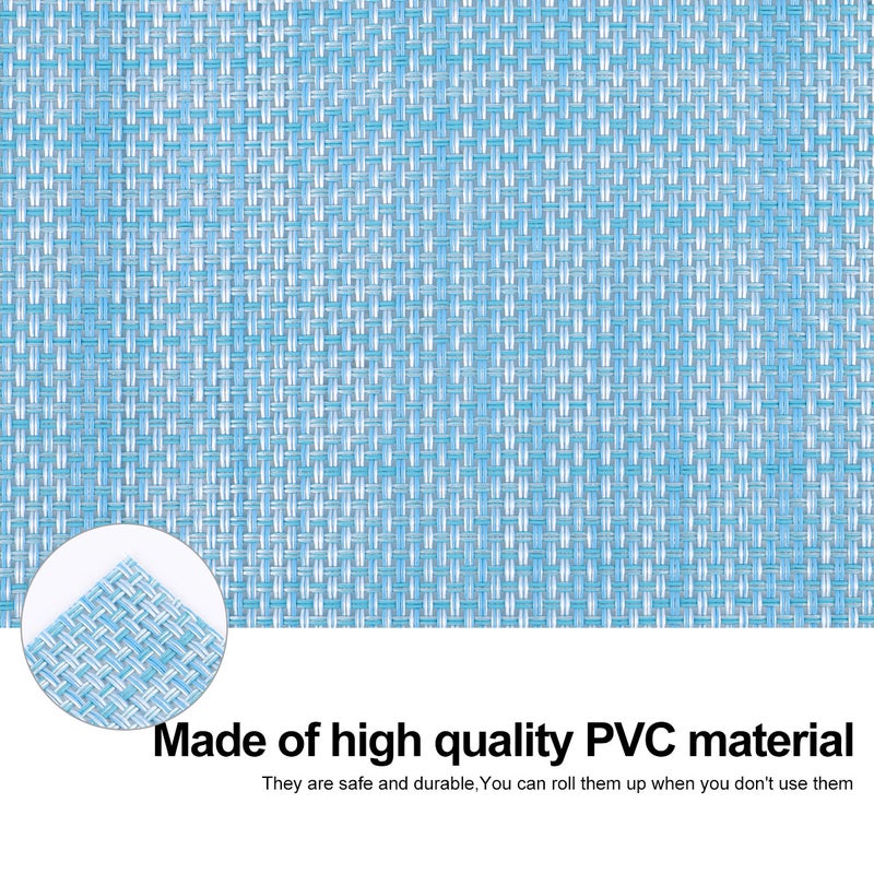 6Pcs PVC Heat Insulated Pad Table Mat Skid Resistance Bowl Dish Tableware Placemat for Home Hotel Restaurant (Sky- , Rectangle, 30x45cm) - Image 5