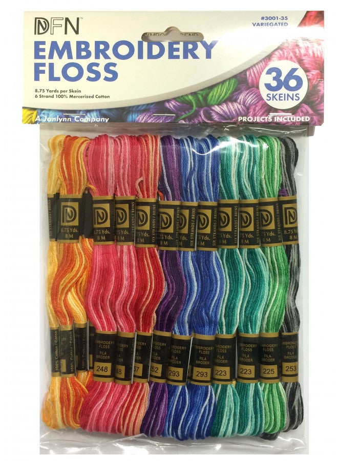 Janlynn Variegated Embroidery Floss Pack, 9.5 x 6.25 x 0.5 - Image 2