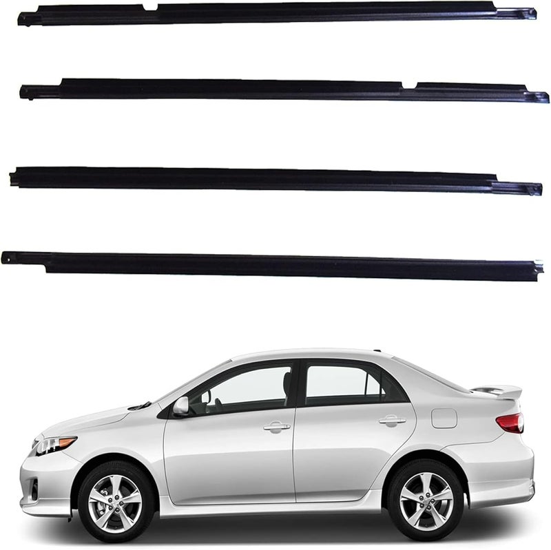 munirater Weatherstrip Window Moulding Trim Seal Belt Replacement for 2009-2012 Toyota Corolla - Image 1