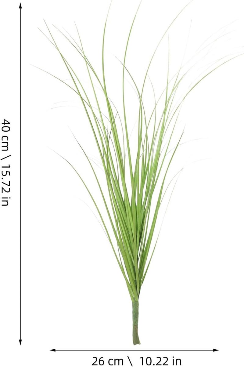 SECFOU 8pcs Artificial Reed Grass Faux Plant 40cm Simulation Greenery for Vase Home Décor Indoor Small Fake Plants - Image 2