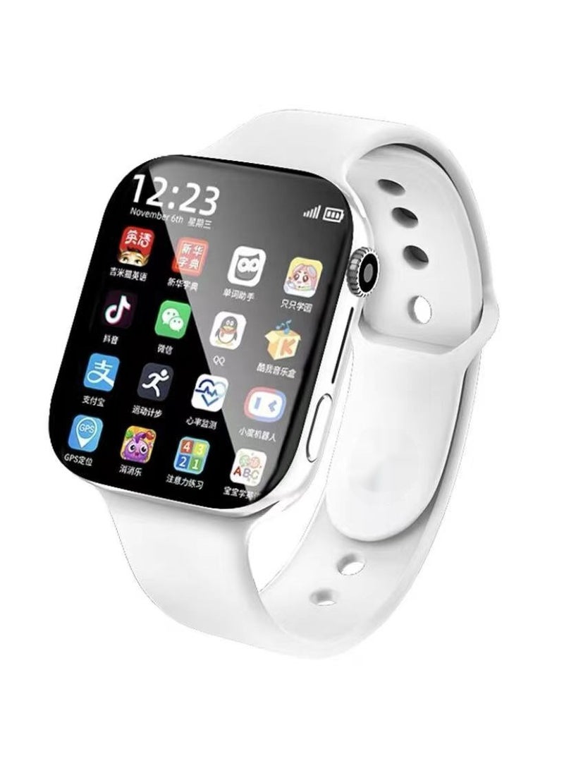 Generic - ساعة ذكية للأطفال 4G مع كاميرا مقاومة للماء بلوتوث بيضاء Z7-V +-إصدار أندرويد مع شريحة كاميرا مزدوجة 1+8G مدعومة (بطاقة اتصال موبايل يونيكوم) - Image 1