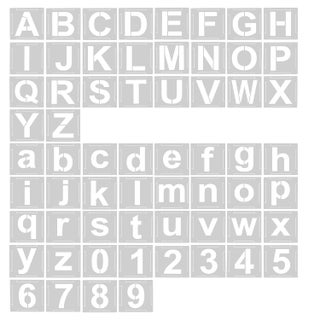 AIEX 62pcs Letter Number Stencils, Reusable Plastic Letter Number Template Alphabet Stencil Interlocking Letter Stencils Letter Stencils for Painting on Wood and Art Project Craft Decoration (1 inch) - pzsku/Z18829E6282B98CCFFE6CZ/45/1743848822/cb8fec51-2b06-4dd3-a45c-45d39944c16c