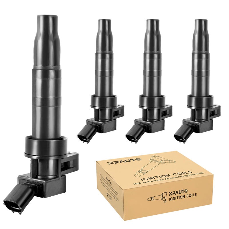 NPAUTO Ignition Coils Pack of 4 fit for 24 20 Hyundai Sonata Kia Optima Santa Fe Sport Tucson Genesis Coupe Sorento Sportage Forte Koup Rondo 2008 2009 2010 2011 2012 2013 2014 L4 273003f100