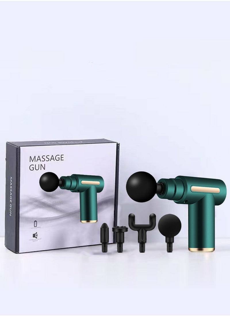 Mini Massage Gun Deep Tissue Massager, Handheld Percussion Massager with 6 Speeds and 4 Massage Heads, Quiet Portable Electric Massager for Muscle Pain Relief, Green - pzsku/Z1882A30C7BF3D03DA7B2Z/45/_/1740984279/c458a164-2589-492b-b747-6dfd6f18fdbb