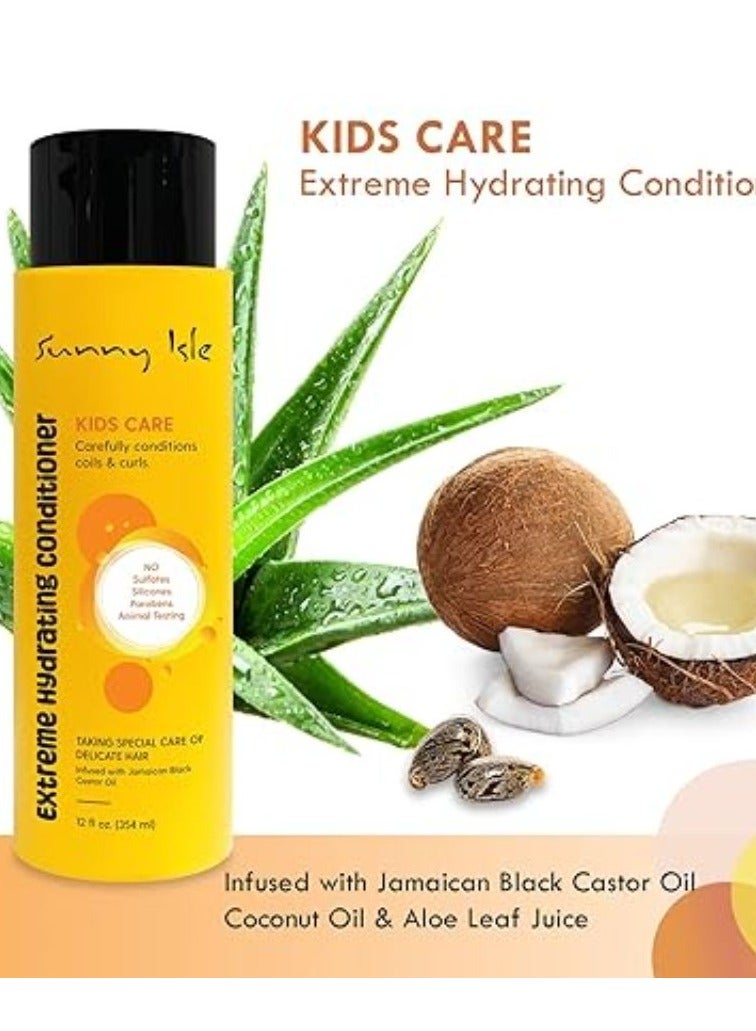 Sunny Isle Kids Care Extreme Hydrating Conditioner 12oz Gentle Care Conditioner for Children's Coils Waves Curls - Image 1