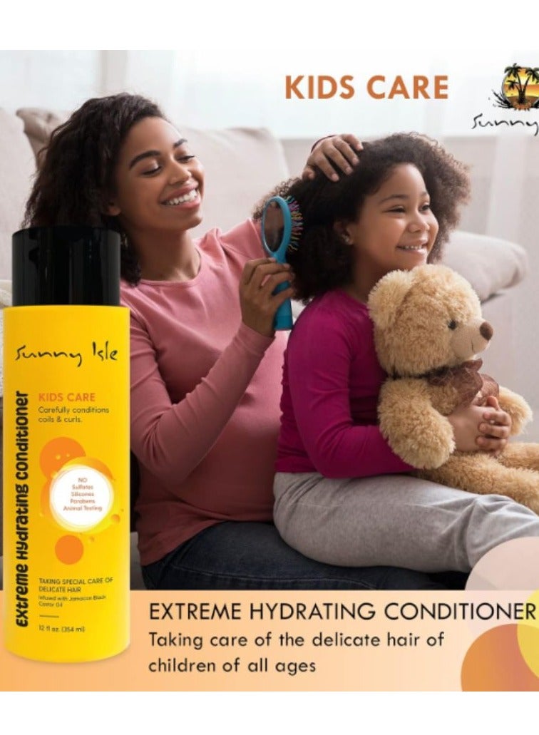 Sunny Isle Kids Care Extreme Hydrating Conditioner 12oz Gentle Care Conditioner for Children's Coils Waves Curls - Image 4