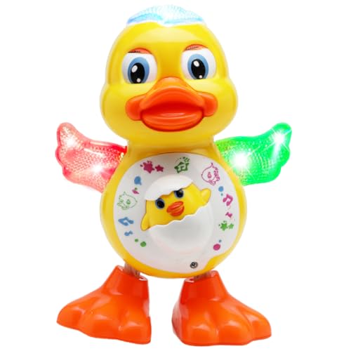 Gooyo GY-3013 Dancing Duck Toy with Vibrant Flashing Lights, Musical Sound Effect & Real Dancing Action | Dancing Toy for Kids | Yellow | 3xAA Battery (Not Included) - Image 1